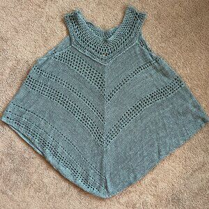 Free People Blue Knit Tank Top